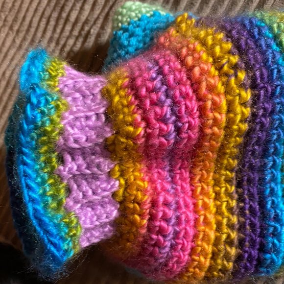 Small Dog Sweater, Toy Dog Clothes, Unique, Hand Knit One of a Kind, Colorful - Picture 3 of 16